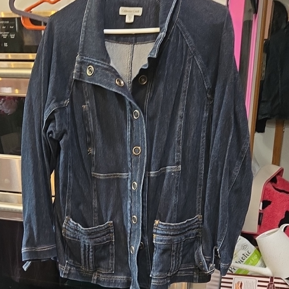 Coldwater Creek Women's Dark Blue Jean Jacket